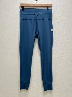 Vuori Daily Legging Isle Blue Women Size Large Gym Workout Drawstring